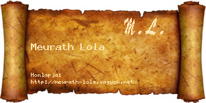 Meurath Lola névjegykártya